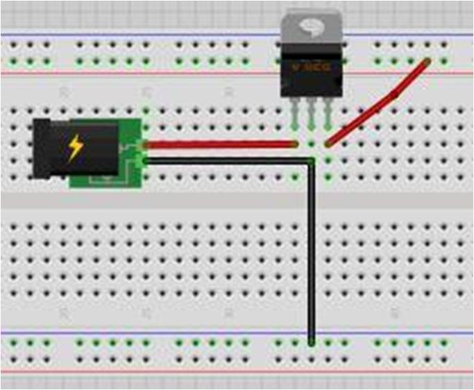7805 breadboard