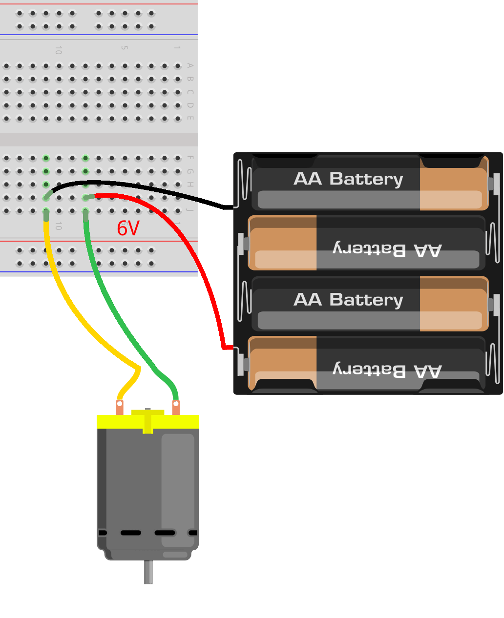 DC motor connection