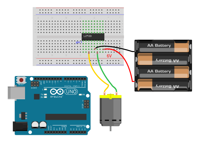 DC motor connections