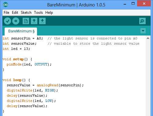Light sensor program