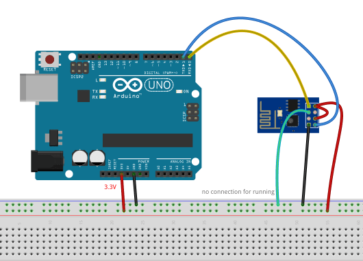 ESP8266-01 connections to Arduino
